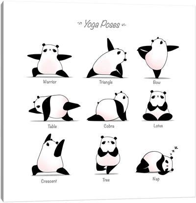 Yoga Panda II Canvas Art Print - Panda Art