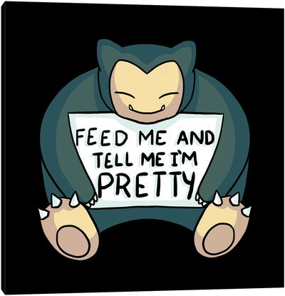 Feed Me Snrlx Canvas Art Print - Pokémon