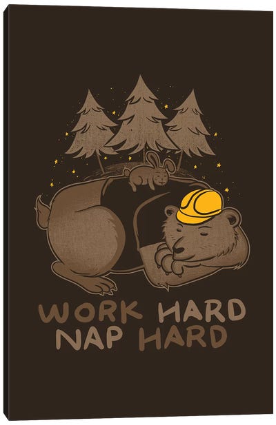Work Hard Nap Hard Canvas Art Print - The PTA