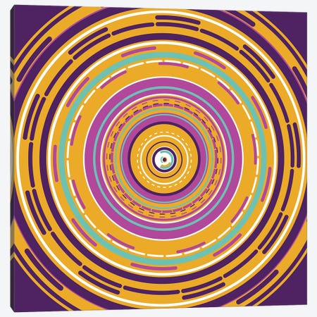 Psychedelic Tunnel Canvas Print #TFA427} by Tobias Fonseca Canvas Art