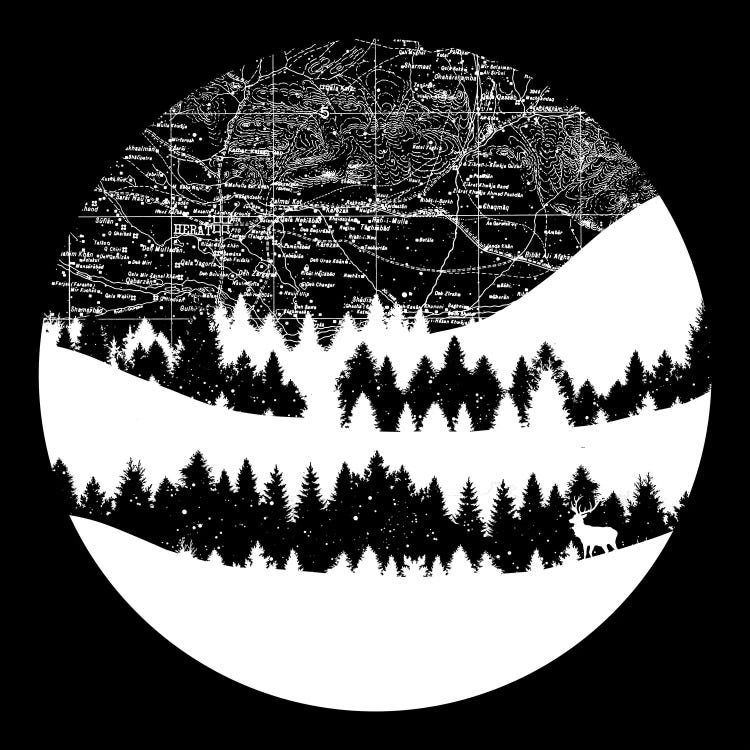 Map Silhouette Circle