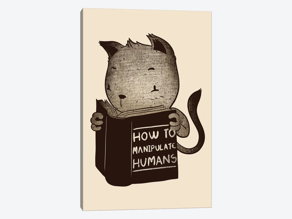 Cat How To Manipulate Humans by Tobias Fonseca 1-piece Canvas Wall Art