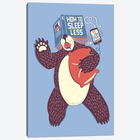How To Sleep Less Book Canvas Print #TFA441} by Tobias Fonseca Canvas Print