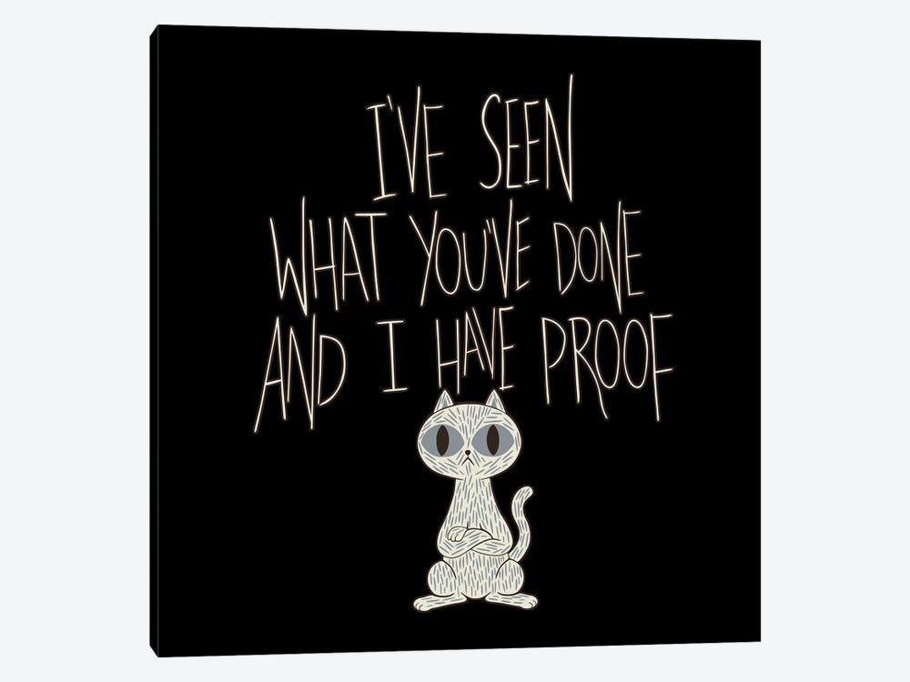 I've Seen What You've Done And I Have Proof by Tobias Fonseca 1-piece Canvas Art Print