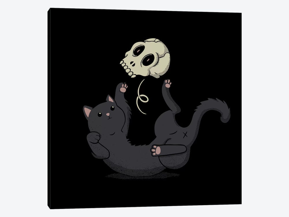 Skull Black Cat by Tobias Fonseca 1-piece Canvas Print