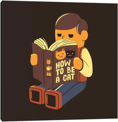 How To Be A Cat Canvas Art Print - Reading Art