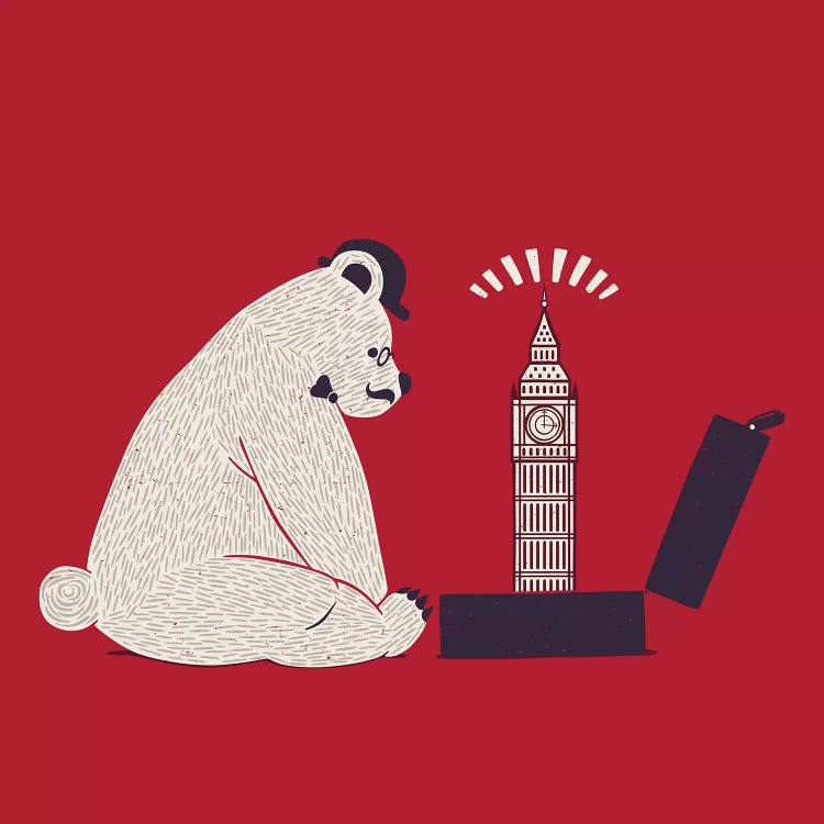 Traveler Tourist Big Ben Bear UK