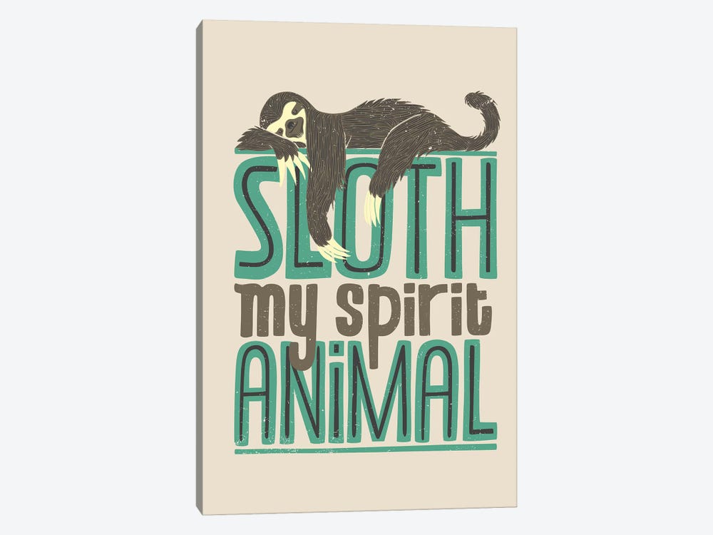 Sloth Is My Spirit Animals by Tobias Fonseca 1-piece Canvas Artwork