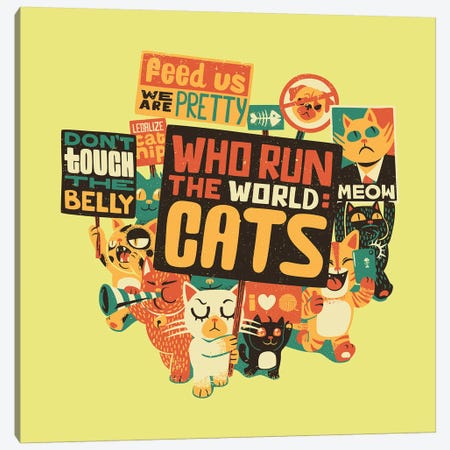 Who Run The World Cats Canvas Print #TFA466} by Tobias Fonseca Canvas Artwork