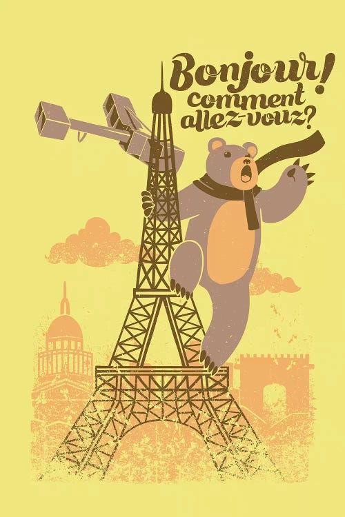 Paris King Kong Bear Eiffel Tower