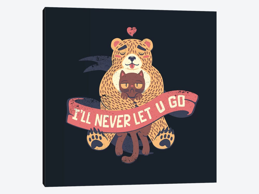 I'll Never Let You Go Bear Love Cat by Tobias Fonseca 1-piece Canvas Art Print