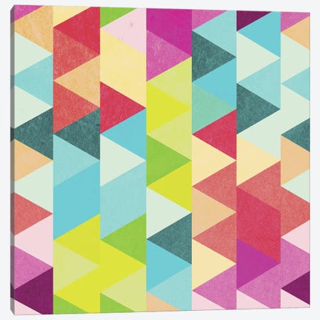 Bubblegum Triangles Pattern Canvas Print #TFA483} by Tobias Fonseca Canvas Print