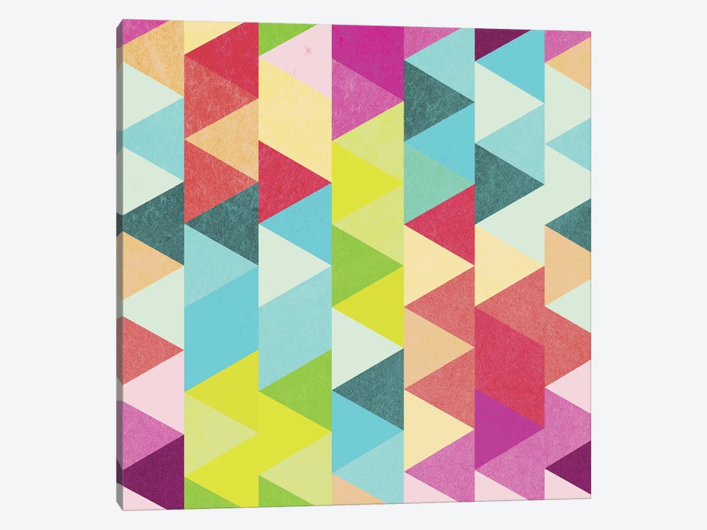 Bubblegum Triangles Pattern by Tobias Fonseca 1-piece Canvas Art Print