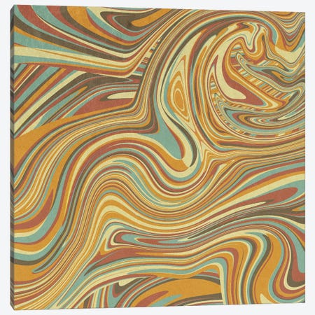 Rainbow Marble Organic Texture Canvas Print #TFA503} by Tobias Fonseca Canvas Artwork
