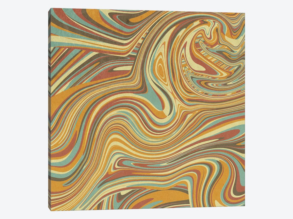 Rainbow Marble Organic Texture by Tobias Fonseca 1-piece Canvas Wall Art