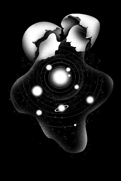 Kids Educational Art: Cosmic Egg Shell by Tobias Fonseca