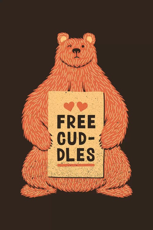 Cute Bear Free Cuddles Orange