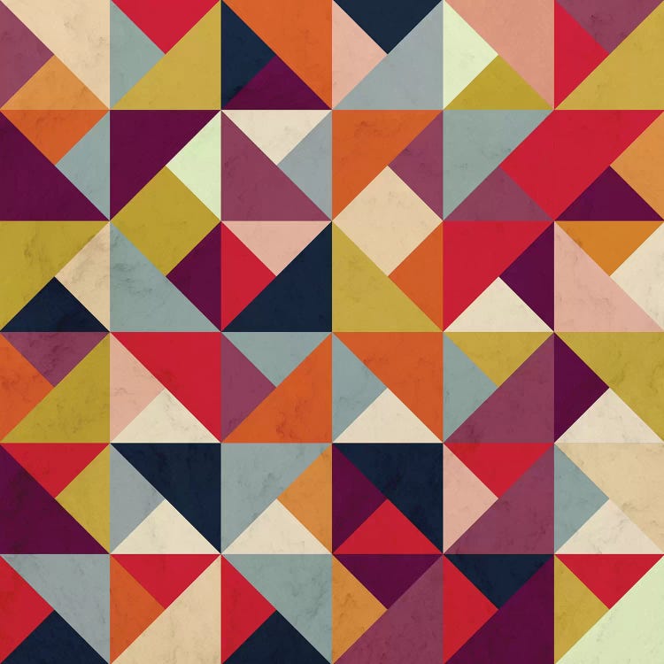 Bright Geometric Happy Pattern