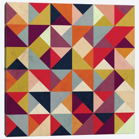 Bright Geometric Happy Pattern Canvas Print #TFA530} by Tobias Fonseca Art Print