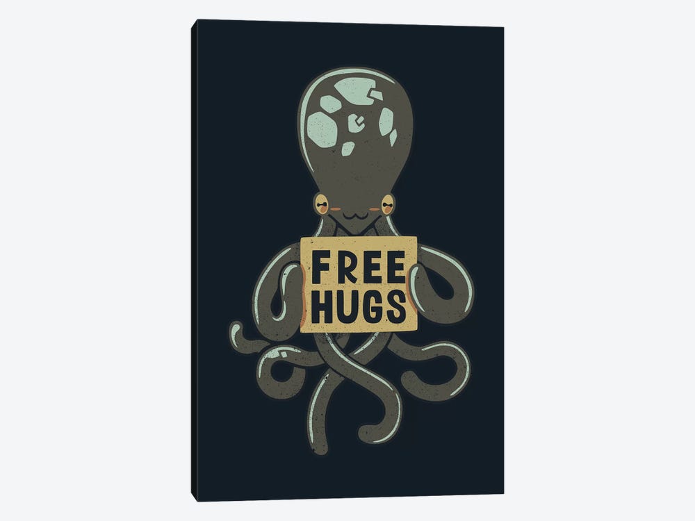 Free Hugs Octopus by Tobias Fonseca 1-piece Canvas Art Print
