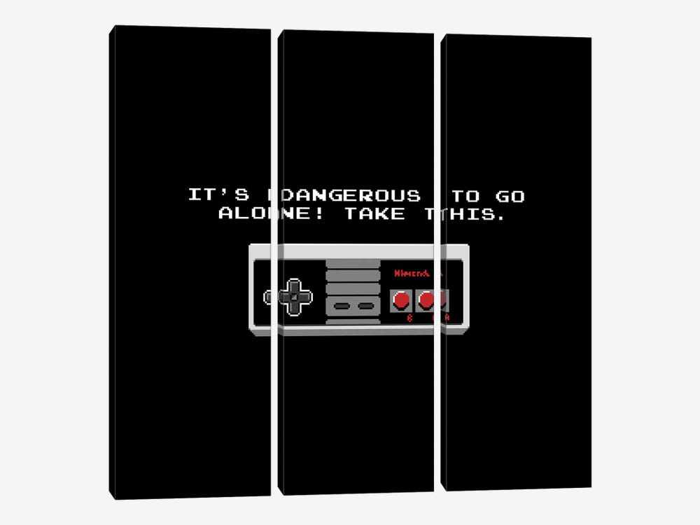 It's Dangerous To Go Alone Take This Video Game Controller by Tobias Fonseca 3-piece Art Print