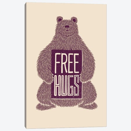 Free Hugs Bear Canvas Print #TFA556} by Tobias Fonseca Canvas Wall Art