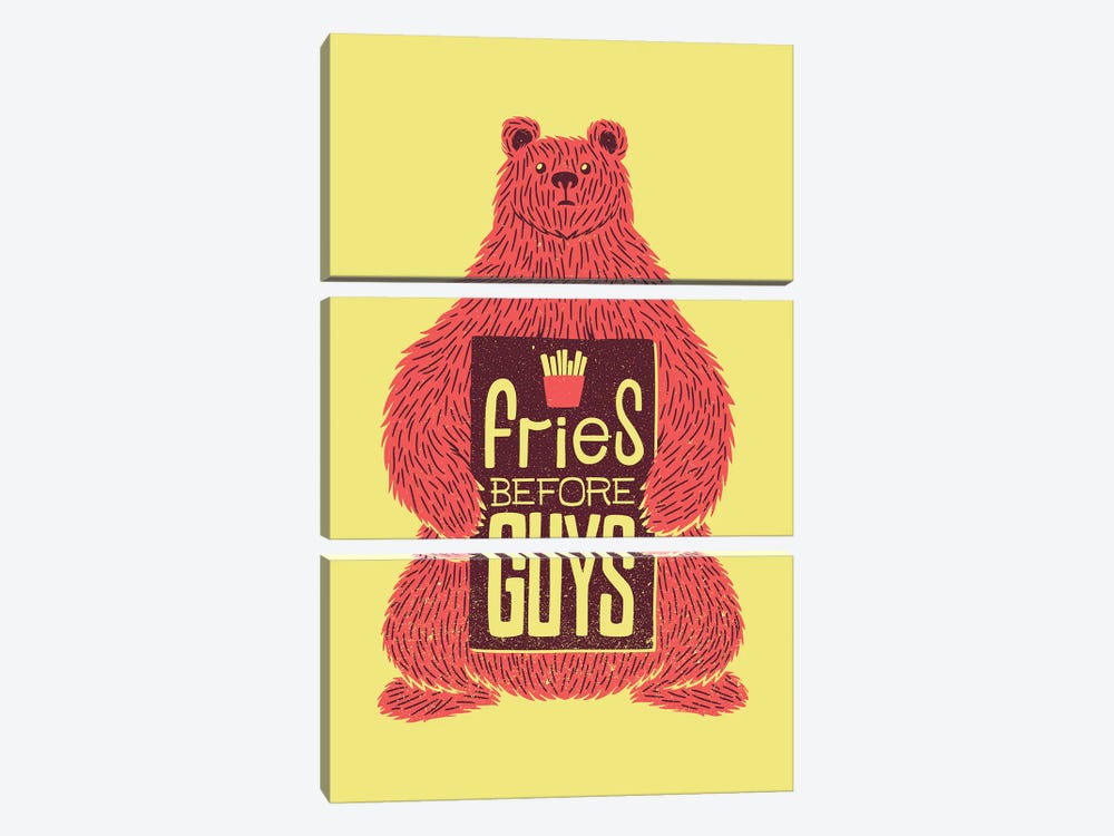 Fries Before Guys by Tobias Fonseca 3-piece Canvas Art Print