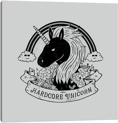 Hardcore Unicorn Canvas Art Print - Unicorn Art