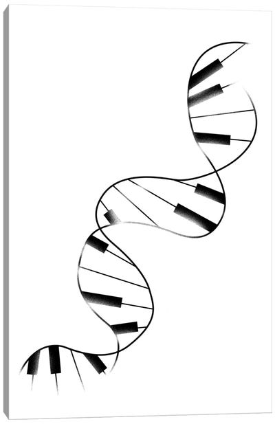 DNA Piano Canvas Art Print - Educational Art