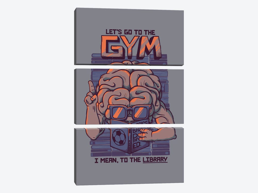 Let's Go To The Gym by Tobias Fonseca 3-piece Canvas Art Print