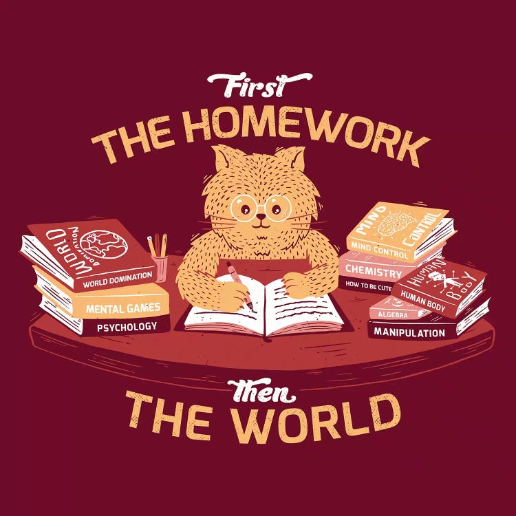 First The Homework, Then The World