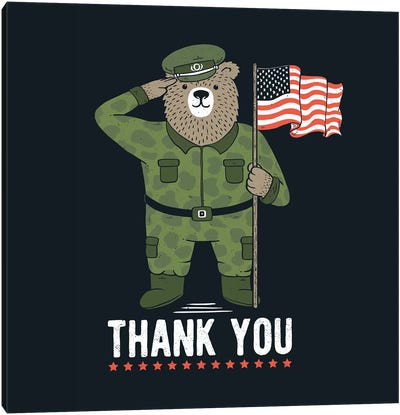 Veteran's Day Canvas Art Print - Flag Art