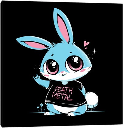 Death Metal Bunny Canvas Art Print - Tobias Fonseca