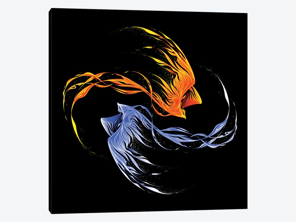 Phoenix Ice And Fire II by Tobias Fonseca 1-piece Canvas Artwork