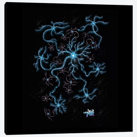 Neuron Galaxy Canvas Print #TFA659} by Tobias Fonseca Canvas Artwork
