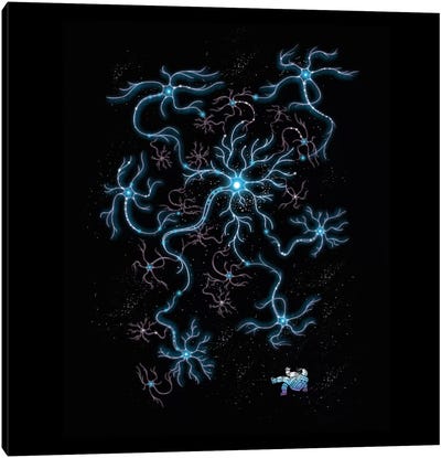 Neuron Galaxy Canvas Art Print - Tobias Fonseca