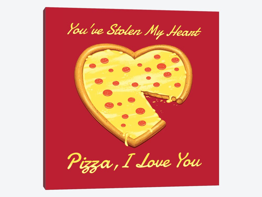 You've Stolen My Heart, Pizza by Tobias Fonseca 1-piece Canvas Art Print