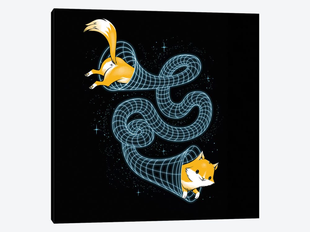 Wormhole Cat Universe by Tobias Fonseca 1-piece Canvas Wall Art