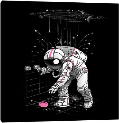 Meteor Shower Astronaut Canvas Art Print - Art Worth a Chuckle
