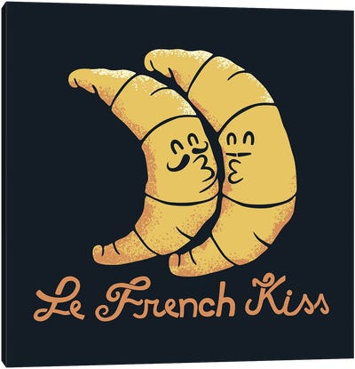 French Kiss Canvas Art Print - Bread Art