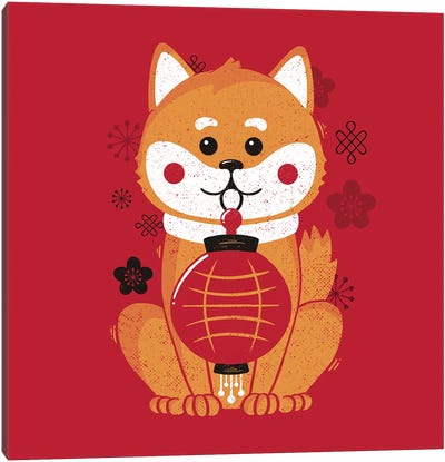 Happy Dog Year Canvas Art Print - Chinese Culture