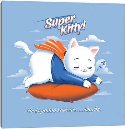 Super Kitty Canvas Art Print
