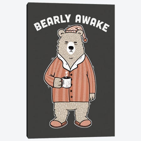 Bearly Awake Canvas Print #TFA703} by Tobias Fonseca Canvas Artwork