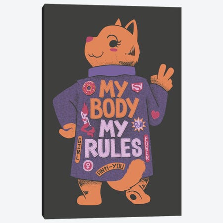 My Body My Rules Canvas Print #TFA705} by Tobias Fonseca Art Print