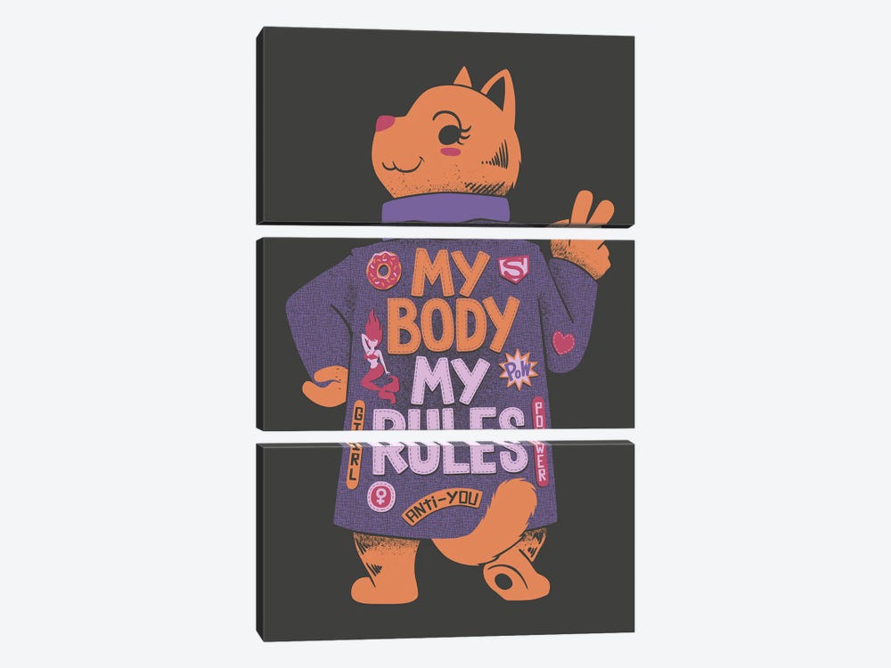 My Body My Rules by Tobias Fonseca 3-piece Canvas Art Print