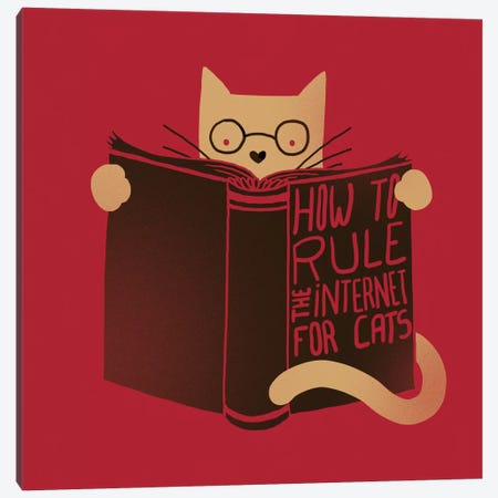 How To Rule The Internet For Cats Canvas Print #TFA70} by Tobias Fonseca Canvas Print