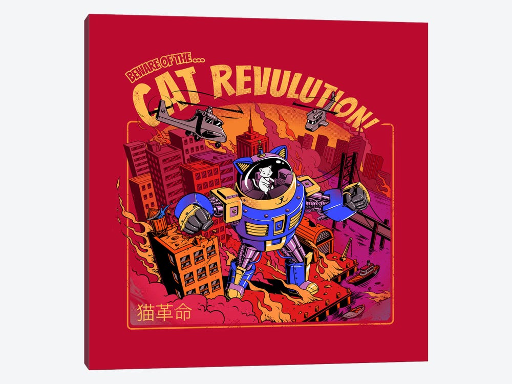 Cat Revolution by Tobias Fonseca 1-piece Canvas Artwork