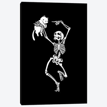 Dancing Skeleton With a Cat Canvas Print #TFA716} by Tobias Fonseca Canvas Artwork