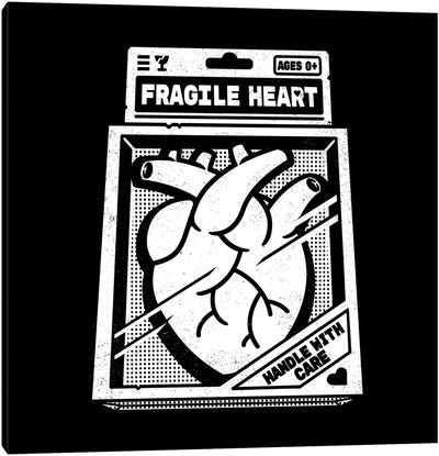 Fragile Heart Canvas Art Print - Anti-Valentine's Day