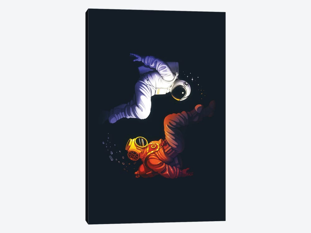 Yin Yang Astronaut Scuba by Tobias Fonseca 1-piece Canvas Artwork